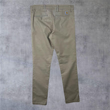 Load image into Gallery viewer, Carhartt "Sid Pant" Beige Skater Slim Tapered Low Waist Chino Trousers