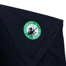 Load image into Gallery viewer, DIRTY TACKLE Wychwood Brewery Beer Spellout Graphic Black T-Shirt