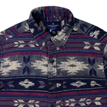 Load image into Gallery viewer, American Eagle Outfitters Aztec Patterned Cotton Long Sleeve Button-Up Shirt