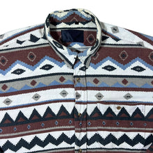 Load image into Gallery viewer, Vintage Aztec Crazy Abstract Patterned Long Sleeve Cotton Shirt