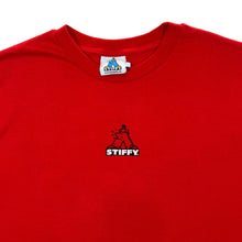 Load image into Gallery viewer, STIFFY "Useless Specimen" Surfer Skate Logo Spellout Graphic Red T-Shirt