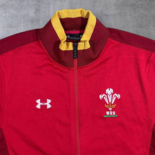 Load image into Gallery viewer, Under Armour Wales Rugby Union "WRU" 2015/16 Embroidered Red Tracksuit Jacket Top