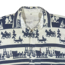 Load image into Gallery viewer, Vintage 90's CASA BLANCA Cowboy Western Patterned Striped Long Sleeve Flannel Shirt