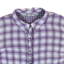 Load image into Gallery viewer, LEE RIDERS Purple White Plaid Check Long Sleeve Cotton Flannel Shirt
