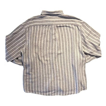 Load image into Gallery viewer, Vintage 90's Whitman's Black White Striped Long Sleeve Flannel Button-Up Shirt