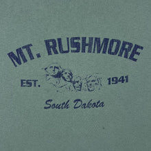 Load image into Gallery viewer, Mt. Rushmore "South Dakota" Souvenir Spellout Graphic Green Cotton T-Shirt