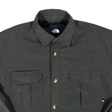 Load image into Gallery viewer, Early 00's THE NORTH FACE TNF Light Fleece Lined Utility Long Sleeve Button Shirt