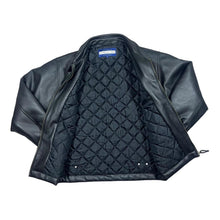 Load image into Gallery viewer, Early 00's EVOLUTION Leatherlike Classic Black Faux Leather Effect Zip Bomber Jacket