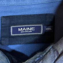 Load image into Gallery viewer, MAINE New England Denim Collared Colour Block Striped Long Sleeve Polo Shirt