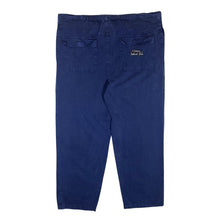 Load image into Gallery viewer, WEIRD FISH Classic Navy Blue Cotton Loose Fit Straight Leg Drawstring Trousers