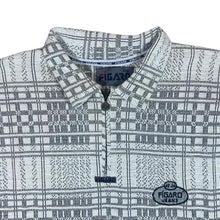 Load image into Gallery viewer, Vintage 90's FIGARO Check Patterned 1/4 Zip Long Sleeve Flannel Polo Shirt