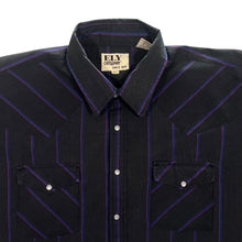 Load image into Gallery viewer, Vintage 90's Ely Cattleman Cowboy Western Striped Pearl Snap Popper Short Sleeve Shirt
