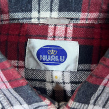 Load image into Gallery viewer, Vintage Hualu Red Grey White Plaid Check Long Sleeve Flannel Button-Up Shirt
