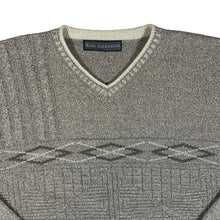 Load image into Gallery viewer, Vintage KARL ALEXANDER Grandad Patterned Knit Acrylic V-Neck Sweater Jumper