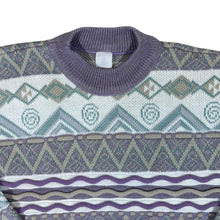Load image into Gallery viewer, Vintage 90's EURO STAR Crazy Abstract Patterned 3D Knit Acrylic Wool Sweater Jumper
