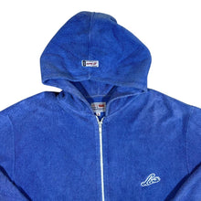 Load image into Gallery viewer, Vintage LEVI'S SWEATSHIRT Mini Logo Blue Towelling Zip Hoodie