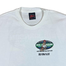Load image into Gallery viewer, Vintage BIG JOHNSON (2000) "Hawaii" Novelty Souvenir Spellout Graphic White T-Shirt