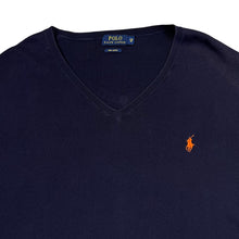 Load image into Gallery viewer, POLO RALPH LAUREN "Pima Cotton" Classic Embroidered Mini Logo V-Neck Sweater Jumper