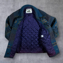 Load image into Gallery viewer, Vintage 90's New Fast Montana Heights Aztec Abstract Patterned Wool Button Jacket