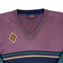 Load image into Gallery viewer, Vintage WEEKENDER Colour Block Golf Knit V-Neck Sweater Jumper