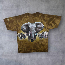 Load image into Gallery viewer, Vintage 90’s Habitat “Busch Gardens” Elephant Animal Nature Wildlife Graphic Tie Dye T-Shirt