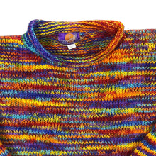Load image into Gallery viewer, Made In Nepal Hippy Rainbow Wool Knit Sweater Jumper