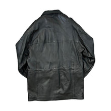 Load image into Gallery viewer, Vintage 90's Genuine Real Black Leather Mid Length Jacket