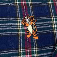 Load image into Gallery viewer, Vintage 90's DISNEY Winnie The Pooh Tigger Embroidered Character Plaid Check Long Sleeve Flannel Shirt