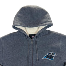 Load image into Gallery viewer, NFL Pro Line CAROLINA PANTHERS Embroidered Football Fleece Lined Zip Hoodie