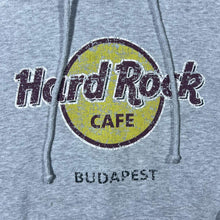 Load image into Gallery viewer, Hard Rock Cafe "Budapest" Classic Souvenir Logo Graphic Grey Pullover Hoodie