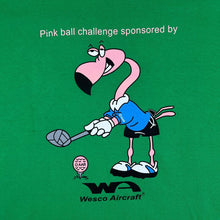 Load image into Gallery viewer, PINK BALL CHALLENGE Flamingo Cartoon Golf Souvenir Graphic Green T-Shirt