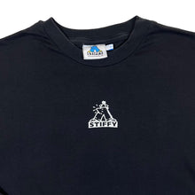Load image into Gallery viewer, STIFFY "Brass Monkeys" Surfer Skater Logo Spellout Graphic Black Long Sleeve T-Shirt