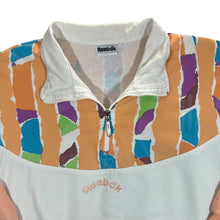 Load image into Gallery viewer, Vintage 90's REEBOK Crazy Abstract Colour Block 1/4 Zip Pullover Track Top Sweatshirt