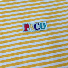 Load image into Gallery viewer, Vintage 90's PACO Classic Embroidered Mini Patch Logo Striped Short Sleeve Cotton T-Shirt