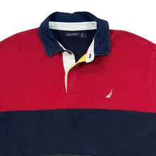 Load image into Gallery viewer, Early 00's NAUTICA Colour Block Cut And Sew Mini Logo Sailing Polo Sweatshirt Top