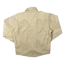 Load image into Gallery viewer, Vintage Stars & Stripes Cowboy Western Pale Yellow Popper Long Sleeve Shirt