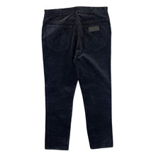 Load image into Gallery viewer, WRANGLER "Texas Slim" Classic Black Corduroy Cord Straight Leg Trousers