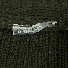 Load image into Gallery viewer, Vintage 90's MAYBORNE OF BOURNEMOUTH Suede Panel Acrylic Wool Knit Button Cardigan Sweater Jumper