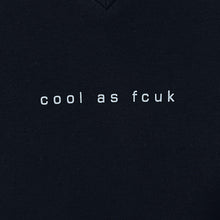 Load image into Gallery viewer, French Connection "Cool as FCUK" Graphic Spellout Black Short Sleeve V-Neck T-Shirt