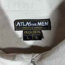 Load image into Gallery viewer, Atlas For Men Cowboy Western Filigree Cream Cotton Popper Long Sleeve Shirt