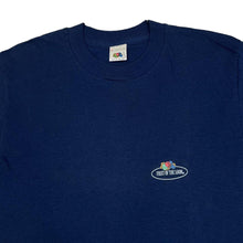 Load image into Gallery viewer, Vintage 90’s Fruit Of The Loom Mini Logo Cotton Single Stitch Navy Blue T-Shirt