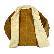 Load image into Gallery viewer, Vintage 80's Handmade Fleece Lined Suede Leather Heavyweight Button Jacket