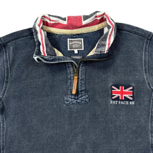 Load image into Gallery viewer, FAT FACE Classic Corduroy Union Jack Print Collar 1/4 Zip Pullover Sweatshirt
