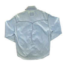 Load image into Gallery viewer, Vintage Stockerpoint Cowboy Western Light Blue Denim Popper Long Sleeve Shirt
