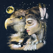 Load image into Gallery viewer, Vintage Native American Eagle Wildlife Gothic Graphic Black T-Shirt