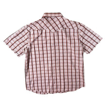 Load image into Gallery viewer, Vintage Wrangler Cowboy Western Red White Check Popper Short Sleeve Shirt