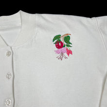 Load image into Gallery viewer, Vintage 90’s Embroidered Floral Flower Button Down Bomber Sweatshirt