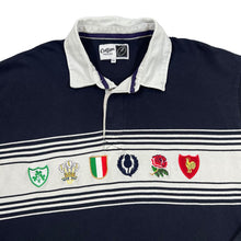 Load image into Gallery viewer, Early 00's Cotton Traders SIX NATIONS RUGBY Embroidered Logo Long Sleeve Rugby Polo Shirt