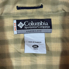 Load image into Gallery viewer, COLUMBIA XCO Green Beige-Yellow Plaid Check Open Collar Short Sleeve Utility Shirt