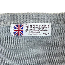 Load image into Gallery viewer, Vintage SLAZENGER Golf Shop Collection Cotton Knit V-Neck Sweater Jumper